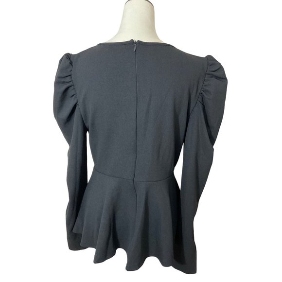 Women's Greathe Black Wrap Top Size: Large - Picture 5 of 12
